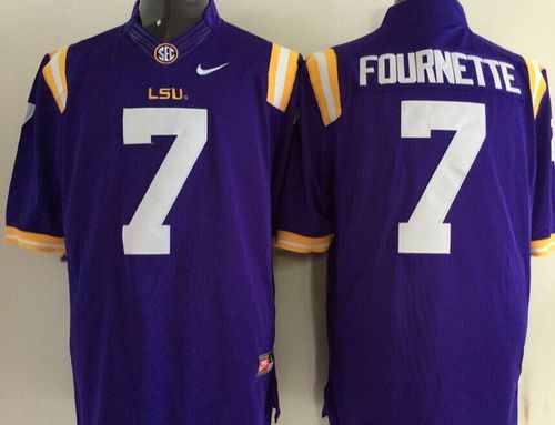 Tigers #7 Leonard Fournette Purple Limited Stitched Youth NCAA Jersey